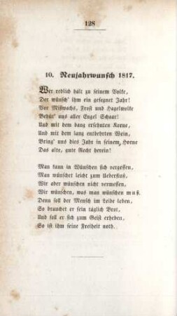 10. Neujahrswunsch 1817.