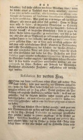 Resolution der vierdten Frag.