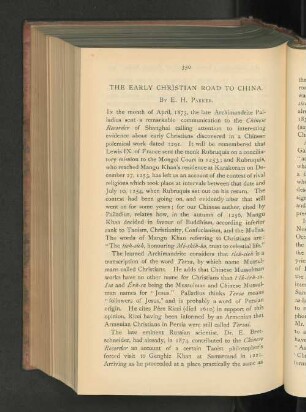 The Early Christian Road to China.