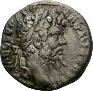 Denar des Septimius Severus mit Darstellung der Virtus