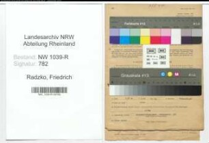 Entnazifizierung Friedrich Radzko , geb. 12.03.1903 (Baeckermeister)
