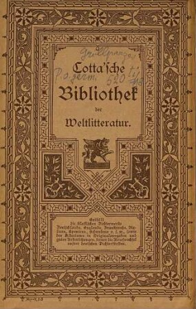 Grillparzers sämtliche Werke : Fünfte Ausgabe in zwanzig Bänden, 18. Studien zur deutschen Litteratur