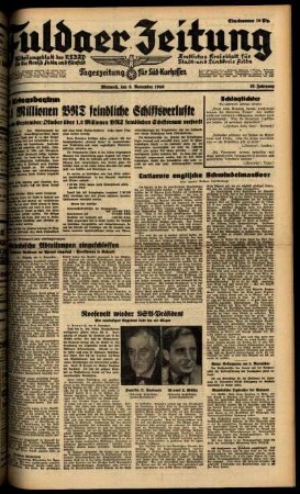 Ausgabe vom Mittwoch, den 06. November 1940.