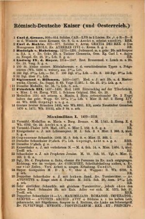 Catalog der auserlesenen Münzen- und Medaillen-Sammlung ... des Herrn Grafen Franz v. Klebelsberg ...