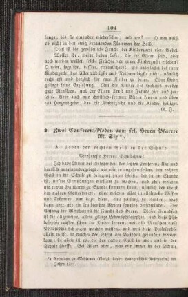 Zwei Conferenz-Reden