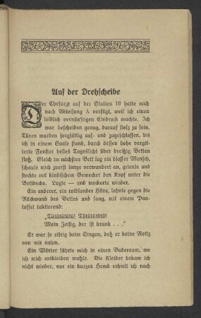 Auf der Drehscheibe.