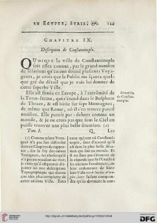 Chapitre IX: Description de Constantinople