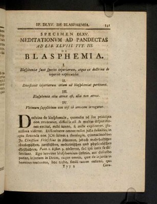 541-569, Spec. 565. De Blasphemia