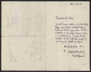 Schreiben an Hermann Muthesius (Brief)