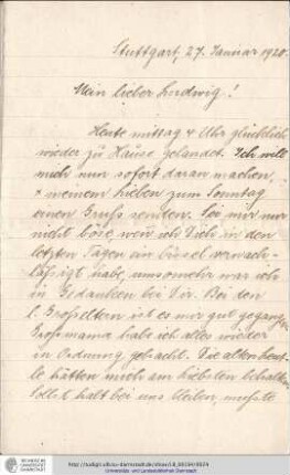 Brief vom 27.01.1920