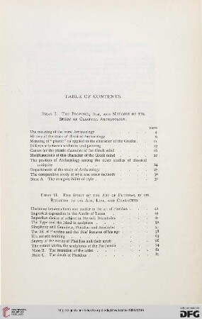 Table of contents