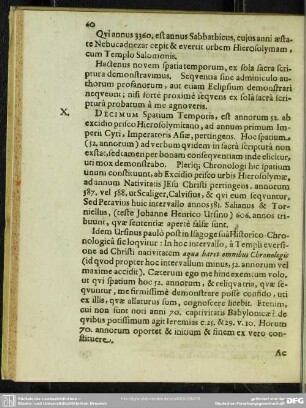 Decimum Spatium Temporis, est annorum 52. ab excidio prisco Hierosolymitano ...