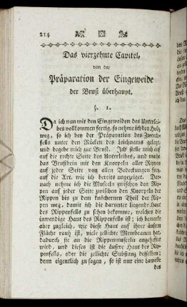 Das vierzehnte Capitel, von der Präparation der Eingeweide der Brust überhaupt.