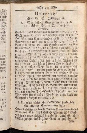 Unterricht Von der H. Communion. - Gebett nach der Communion.
