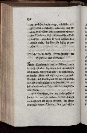 Menschenfreundliche Ermahnung an Eheleute und Liebende