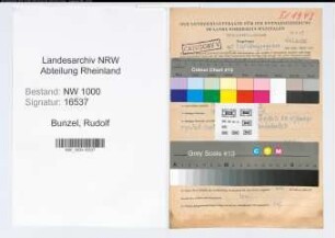 Entnazifizierung Rudolf Bunzel, geb. 13.02.1908 (Zollsekretaer)