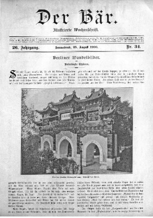 Sonnabend, 25. August 1900 Nr, 34