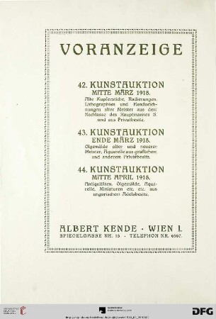 Voranzeige