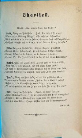 Chorlied : Melodie: "Gott erhalte Franz den Kaiser!"