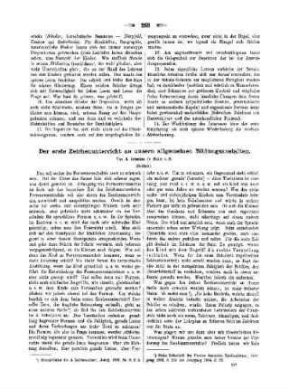 Der erste Zeichenunterricht an unseren allgemeinen Bildungsanstalten : (Schluss)
