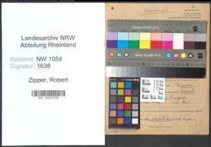 Entnazifizierung Robert Zipper , geb. 17.12.1886 (Krim.Beamter)