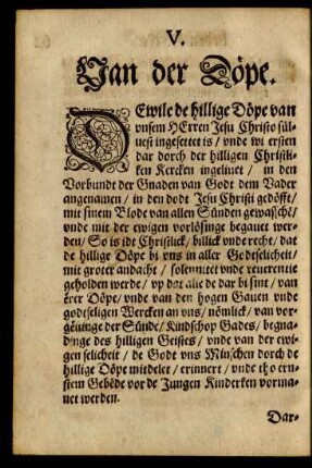 V. Van der Döpe.