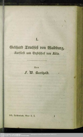 Gebhard Truchseß von Waldburg, Kurfürst und Erzbischof von Köln