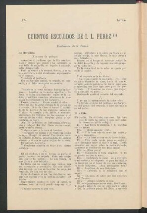 Cuentos escojidos de I. L. Pérez