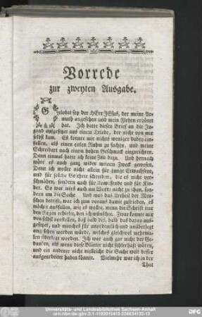 Vorrede zur zweyten Ausgabe.