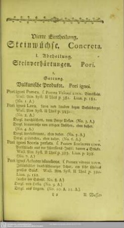 Vierte Eintheilung. Steinwüchse