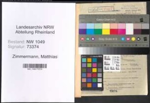 Entnazifizierung Matthias Zimmermann , geb. 29.06.1910 (Wachtmeister)