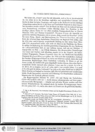 Sir Thomas Smith über das "Commonweal"