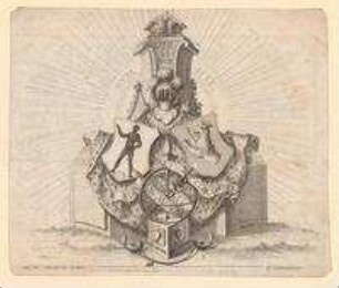Vignette von einer Vermählungsschrift auf Jacob Wilhelm Winkler (von Mohrenfels) und Barbara Maria, geb. Grundherr