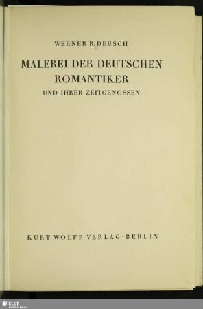 Malerei der deutschen Romantiker und ihrer Zeitgenossen