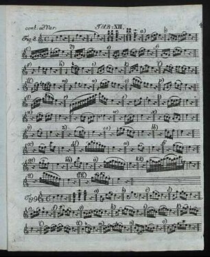 [Notenblatt] Tab. XII – Tab. XI