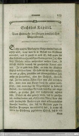 Sechstes Kapitel. Vom Gebrauche der übrigen gewöhnlichen Viszeralmittel
