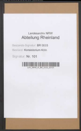 Ordination und Introduktion der evangelischen Geistlichen, Buchstabe A (W. Aretz in Frechen)