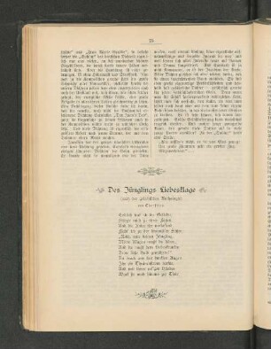 Des Jünglings Liebesklage (nach der griechischen Anthologie) von Thersites.