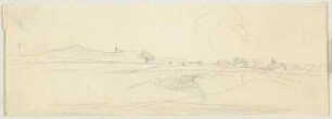 Landschaft mit Dorf