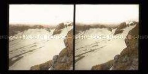 Blick vom Plattachferner zu den Miemingerbergen, Zugspitze