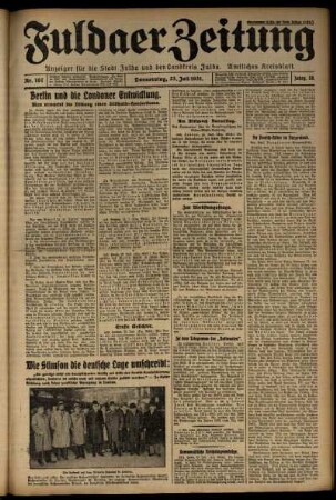 Ausgabe vom Donnerstag, den 23. Juli 1931.