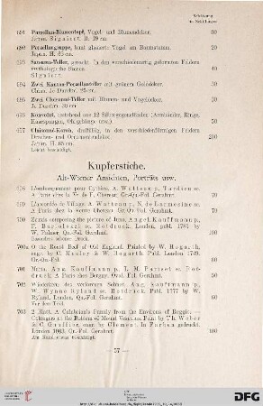 Kupferstiche (Nr. 698-734)