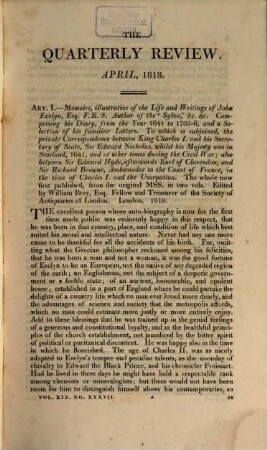 The quarterly review. 19 = No. 37 - 38. 1818 (1819)