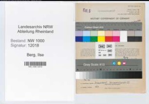Entnazifizierung Ilse Berg, geb. 02.04.1915 (Bankangestellte)