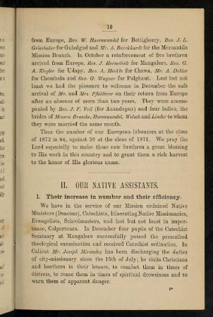 19-26, II. Our native assistants