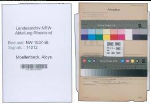 Entnazifizierung Aloys Moellenbeck , geb. 07.07.1903 (Bahnsekretaer)