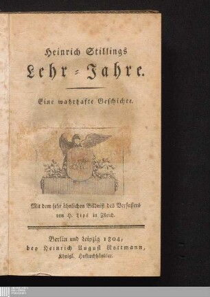 [5]: Heinrich Stillings Lehr-Jahre : Eine wahrhafte Geschichte