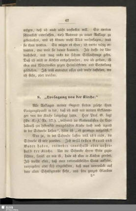 8. "Lossagung von der Kirche"
