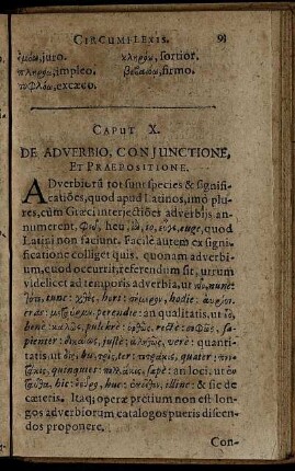 Caput X. De Adverbio, Conjunctione, Et Praepositione.