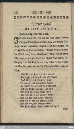 Vierter Brief. An eben denselben